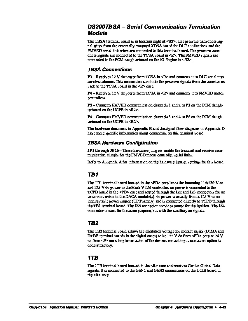 First Page Image of DS200TBSAG1A Data Sheet GEH-6153.pdf